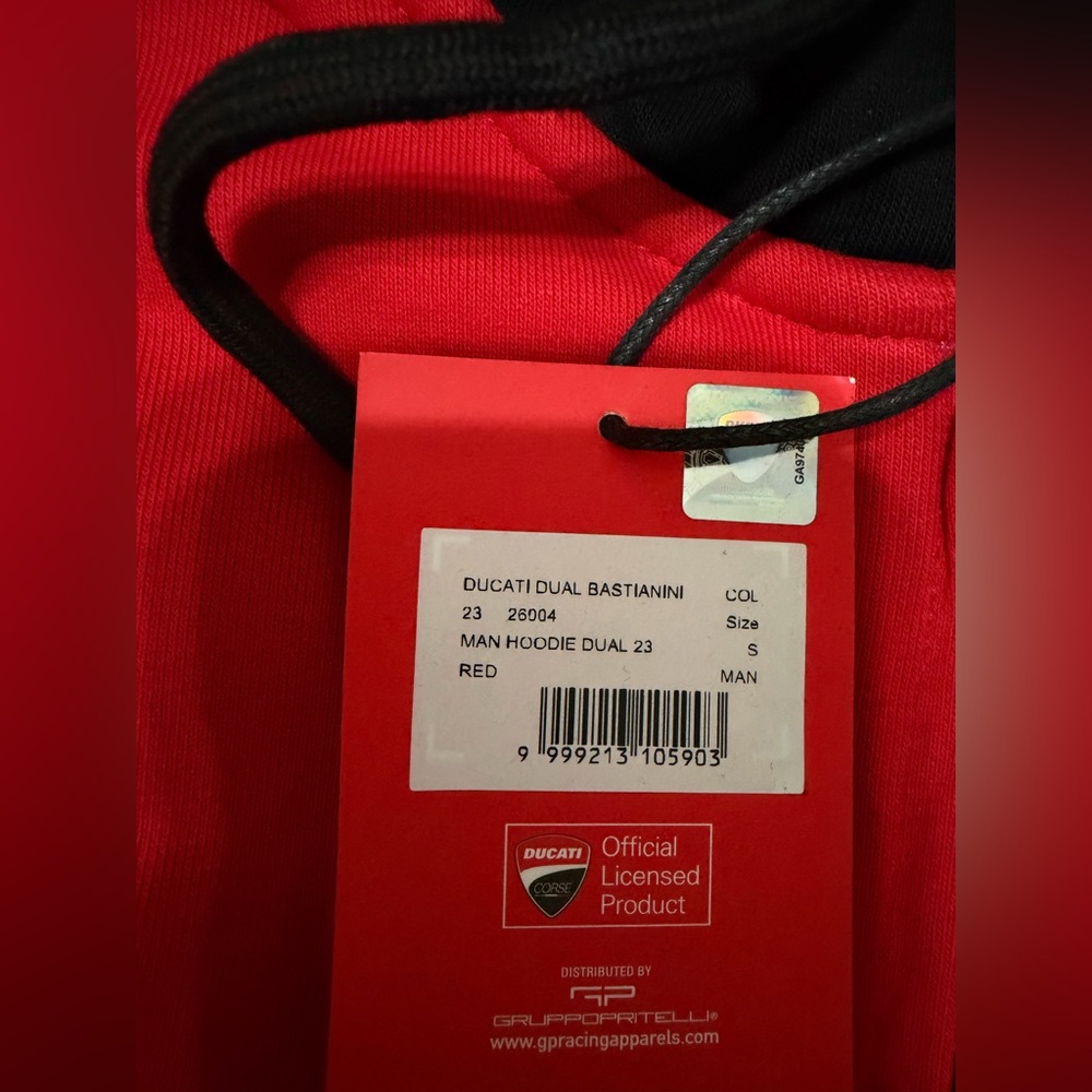 DUCATI CORSE DUAL BASTIANINI 23 HOODED SWEATSHIRT - Picture 4 of 5